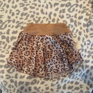 Leopard Print Brown Skort